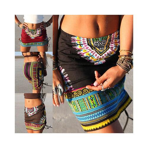 Pencil Skirt Summer Dashiki Skirt jupe femme Bodycon women skirts womens striped floral high waist slim vintage clothing