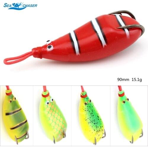 1PCS frog Baits 90mm 15g Soft bait tube japan plastic fishing lures treble hooks Topwater ray frog lure Shallowater