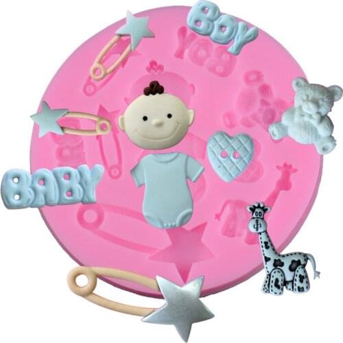 1PCS baby Shape party Silicone babies for sale Cake mold mould sugarcraft Fondant Decorating Tools kitchen egg tart mold JK 0875