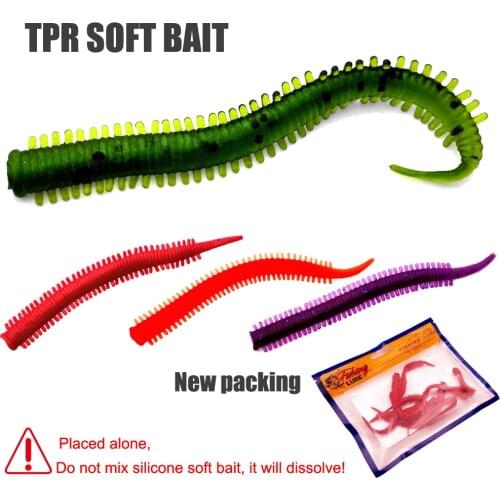 10pcs/lot TPR Soft Bait maggot Grub Soft Fishing Lure hooks smell Worms Glow Shrimps Fish Lures