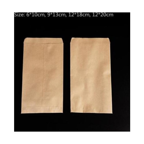 100pcs/lot-6*10cm Blank High Quality Kraft Paper Bag Seeds Storage Bags Handmade Soap Sample Gift bags 4 sizes options
