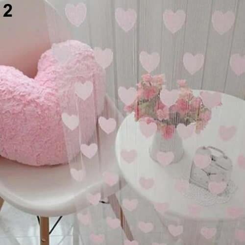 1x2m Fashion Door Curtains Valance Curtains For the Living Room Window Canopy Salon Heart Door Tassel Divider Valance Line