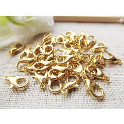 300pcs 7mmx12mm Lobster Clasps Hooks Connector Charm Finding DIY Accessory Jewellery Making