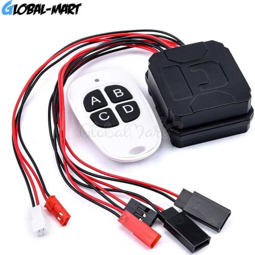 4 Ways CH4 Winch Control Wireless Remote Controller Receiver for 1/10 1:10 RC Crawler Axial SCX10 90046 Traxxas TRX4 Redcat