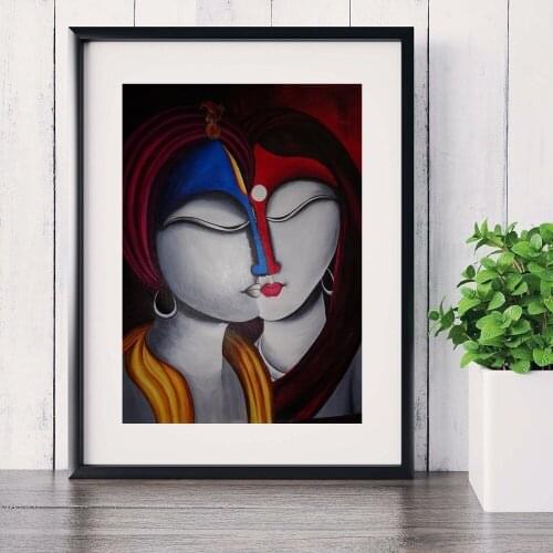 Beauty Radha Abstract Canvas Art Print Painting Poster Wall Pictures For Living Room Decorative Home Decor No Frame
