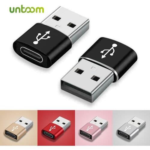Untoom USB to Type C Adapter USB 3.0 Male to USB 3.1 Type C Female Earphone USB Adapter Phone Charging Data Converter for iPhone