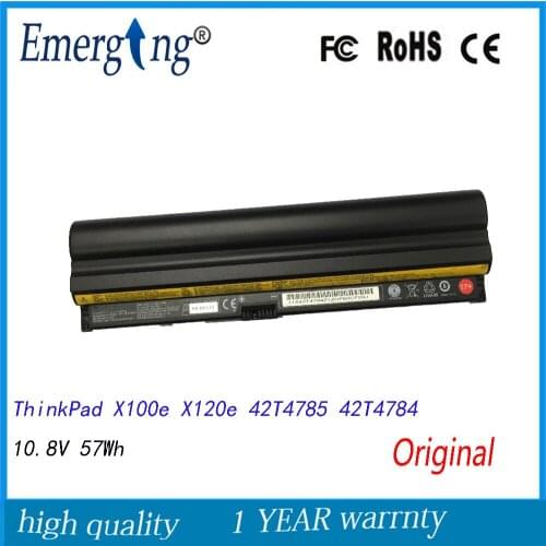 10.8V 57Wh Original New Laptop Battery for Lenovo Thinkpad Edge 11" X100e X120e 42T4785 42T4787 42T4788 42T4781