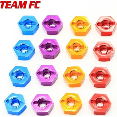 2sets 4Pcs 12mm Aluminum Wheel Hex Nut With Pins Drive Hubs 4P HSP 102042 1/10 Upgrade Parts For 4WD RC Car Himoto