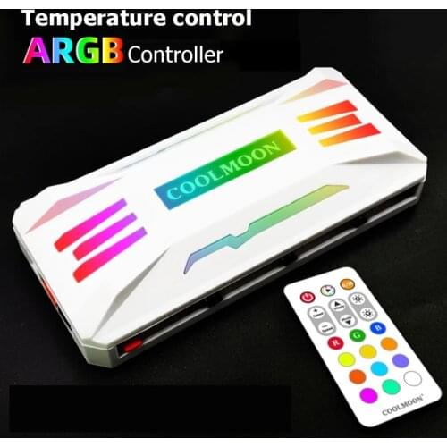 ARGB RGB Controller 4Pin PWM 5V 3Pin ARGB Cooling Fan Smart Remote Control Chassis Fan Hub For PC Case Chassis Accessories