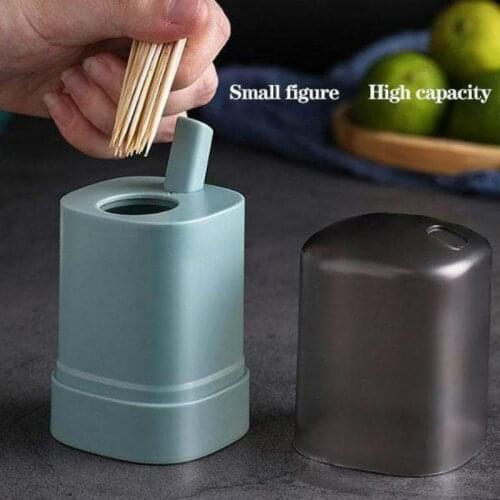Automatic Pop-up Toothpick Box Holder Container Portable Toothpick Dispenser Automatic Household Cotton Swab Organizer Decoratio