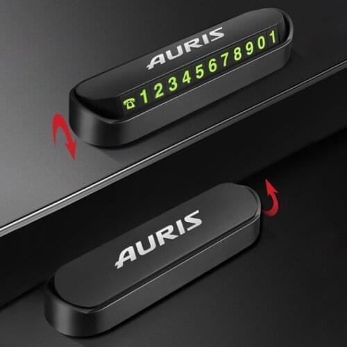 Car Temporary Parking Card Phone Number Card Plate Sticker for Toyota Auris 2007 2008 2017 Stickers Accessories Car Styling