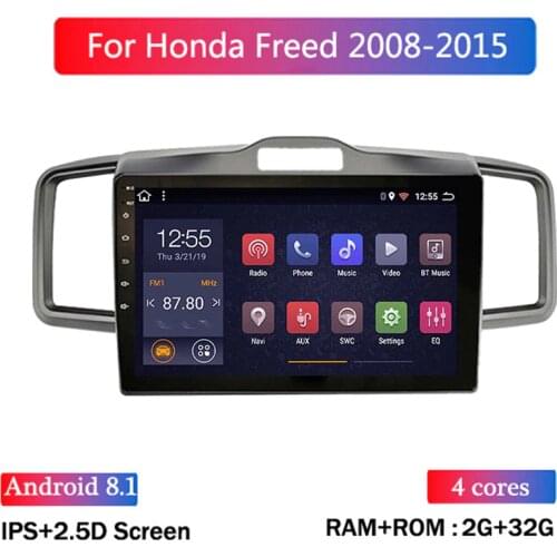 10" Android car multimedia player gps navigation system For Honda freed 2008-2015 car radio audio stereo with camera no 2 din