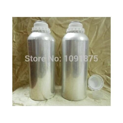 Free shipping 1000ml aluminum bottles with cap cleaned surface for chemical sovlent 1000ml unpolished aluminum bottles for oils