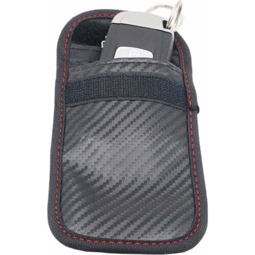 Car Remote Key Cover Key Signal Blocker Shielding Pouch Polyurethane Black 125*80*10mm