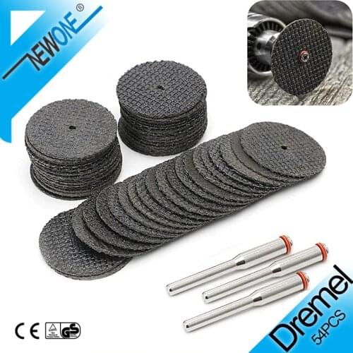 50Pcs Reinforced Fiberglass Tool Abrasive Cutting Disc Cut Off Wheel with 4 Mandrels Rotary, fit Dremel and Compatible Rotary To