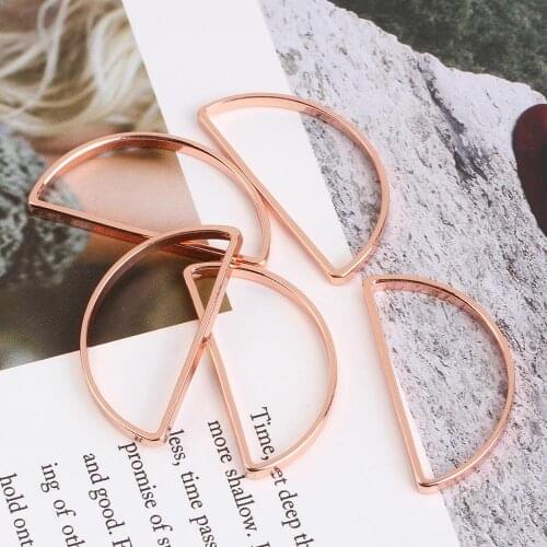DoreenBeads Fashion Zinc Based Alloy Connectors Triangle Geometric Rose Gold Geometric Jewelry DIY Findings Charms, 20 PCs