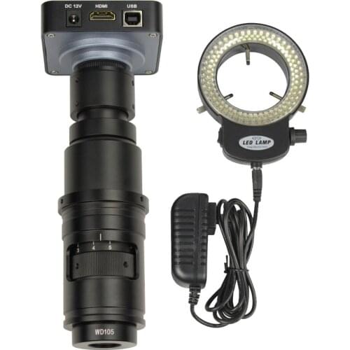 Full HD 38MP 1080P 2K 60FPS HDMI-compatible USB Electronic Video Microscope Magnifier Zoom C-Mount Lens for Welding Repair