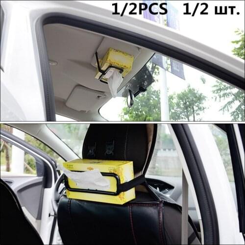 Tissue Box car Holder Accessories Sun Visor Napkin Bracket Universal Paper Napkin Seat Back Bracket Clip Storage Tissue Boxe