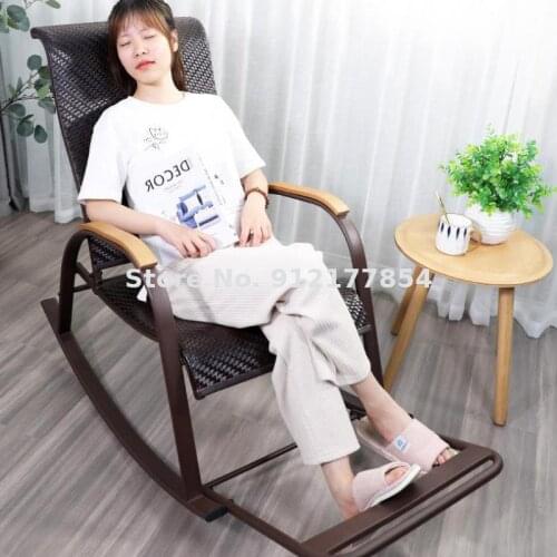 Rocking chair recliner adult lunch break chair balcony home leisure backrest chair easy chair lazy rocking rocking chair