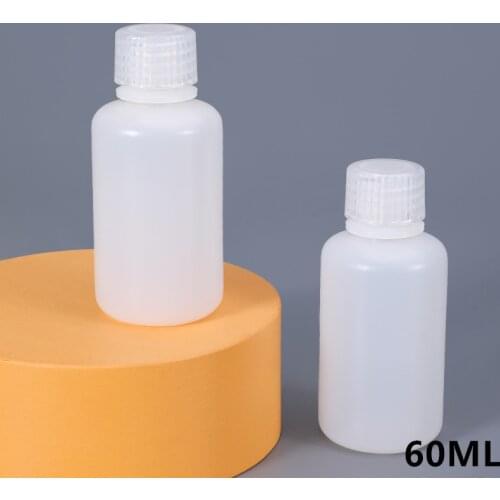 50PCS 60ML Round Plastic Bottle Empty Small Mouth Refillable Storage Container for Liquid Lotion Shampoo