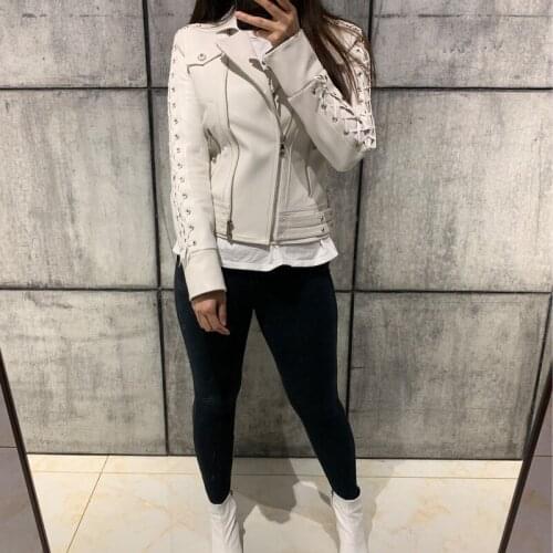 Fashion women quality genuine lady leather jacket