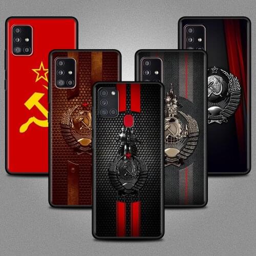 Soft Bumper Case For Samsung Galaxy A51 A71 A21s A50 A12 A31 A41 A52 M31 A42 A32 M51 A11 A02s Silicone Cover Vintage USSR CCCP