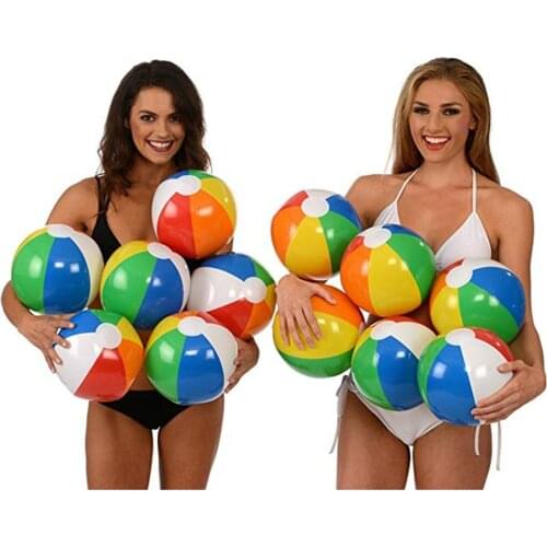 New Summer Inflatable Beach Ball Summer Outdoor Pool Play Ball Swimming Toy Water Game Sports Water Bouncing Ball Colorful Toys
