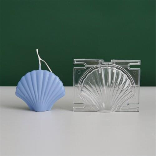 Plastic Sea Shell Candle Mold 3D Sea Shell Shaped Candle Soap Moulds DIY Mold For Cake Pastry Baking Decorating Tools