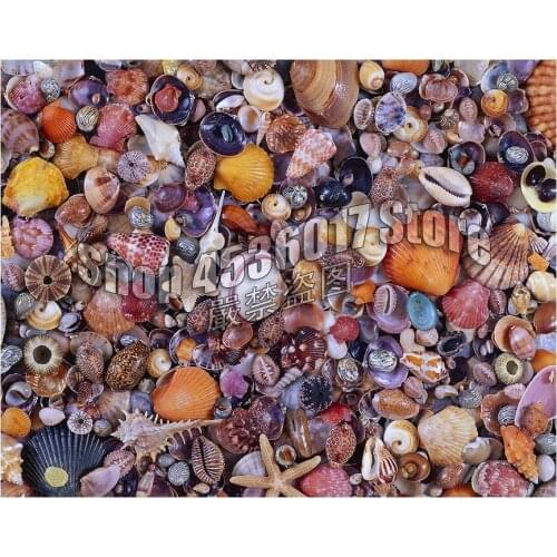 Beach DIY Diamond Painting Sea Shells Cross Stitch Kits Full Diamond Mosaic canvas Diamond Embroidery Patterns Rhinestones