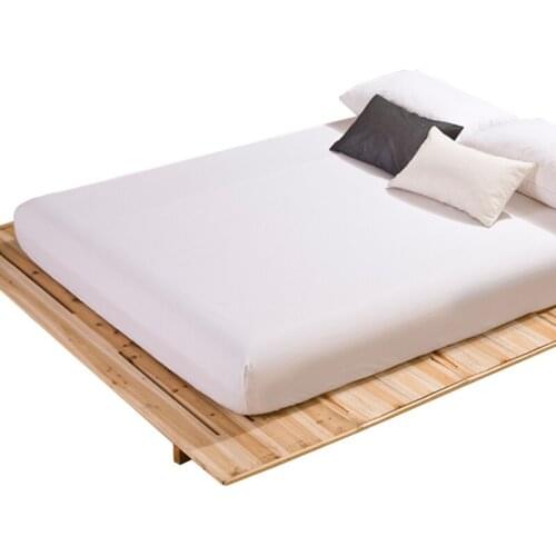 Fitted Sheet Mattress Cover Solid Color Sanding Bedding Bed Sheets With Elastic Band Double Queen Size Bedsheet 160X200CM49