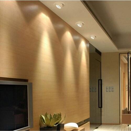 360 Degrees Adjustable Recessed LED Spotlight Ceiling lamp, 3W - 30W Gimbal Recessed Downlights Light for Home Shop Gallery