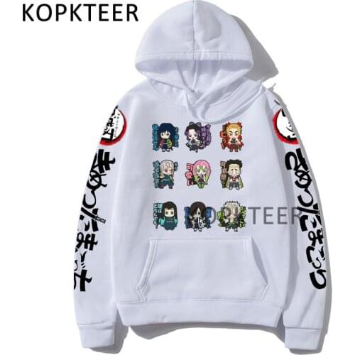 Funny Anime Hoodies Kawaii Manga Demon Slayer Tanjirou Nezuko Zenitsu Inosuke Aesthetic New Harajuku Men Women Hooded Hoodies
