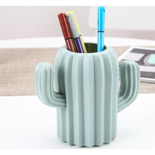 Creat Cactus Desktop Organizer Pen Holder for Desktop Desk School Office Student Organizer Cute Pencil Accessories