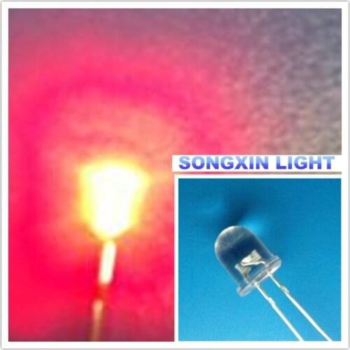 Led Diode Light Emitting Transparent 8 Mm Red 620-625nm Xiasongxin Through Hole 1000pcs Ultra Right