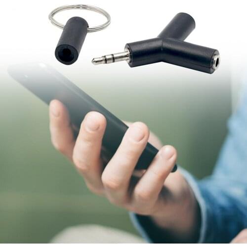 High Fidelity Sound Mini Y-shaped 2 Way 3.5mm Earphone Stereo Mic Audio Adapter Converter For Mobile Phone/Computer/Speaker