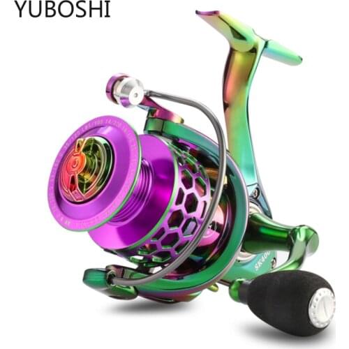 YUBOSHI Hot Deals Spinning Fishing Reel 17+1BB 1000-6000 Metal Spool 5.0:1/4.7:1 Gear Ratio High Speed Fishing Wheel