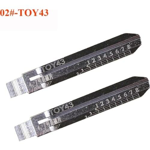 02# TOY43 TOY43AT CY24 05# MIT8 NSN11 MIT11 Car key blank with Engraved Line Folding key blank with tick marks