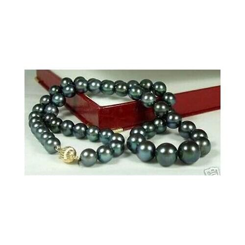 Womens Fine 11++10mm Black South Sea Shell Pearl Necklace 17 Fashion Jewelry Word FREE SHIPPING $ Luxury Girls Wedding-jewelry