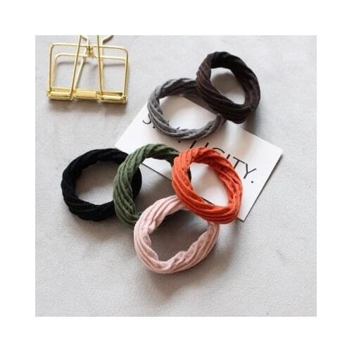1PCS Hot Sale Random Color Girls Colorful Elastic Lovely Kids Children Hair Ropes Ponytail Elastic Hair Bands Headwear