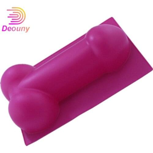 DEOUNY 1PC Sexy Penis Silicone Mold Fondant Paste Chocolate Ice Cake Baking Mould Creative Funny Cake Decorating Sex Cock Molds