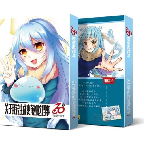 10 boxes/lot Anime That Time I Got Reincarnated as a Slimes lomo postcard toy cartoon small card 30pcs pictures box toy gift