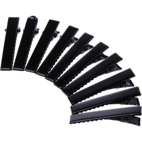10Pcs/lot Black Metal Single Prong Alligator Clip Hair Clips Barrette Bows DIY Accessories 4cm/5.5cm/7.5cm