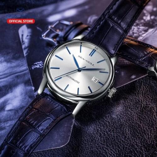 2021 Seagull Watch Mens Automatic Mechanical Watch Simple Belt Sapphire Waterproof Genuine Mens Watch Relógio Masculino