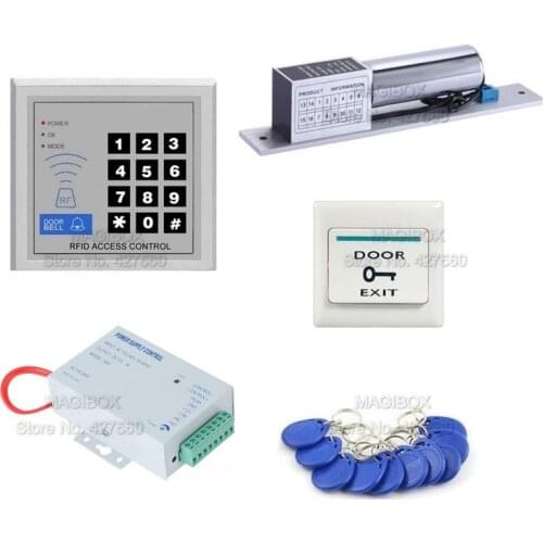 ACS29 Full Complete RFID Door Access Control Kit +Electric Bolt Lock+Power Supply +Switch+ RFID Cards
