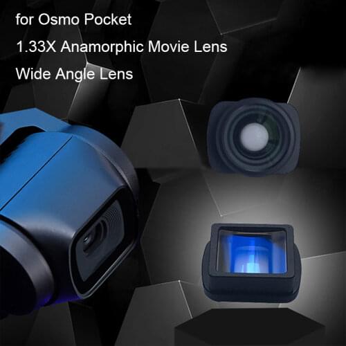 1.33X Anamorphic Movie Wide-angle Lens Vlog Video Shooting Easy Install Lens for DJI Osmo Pocket 2 Handheld Gimbal Accessories