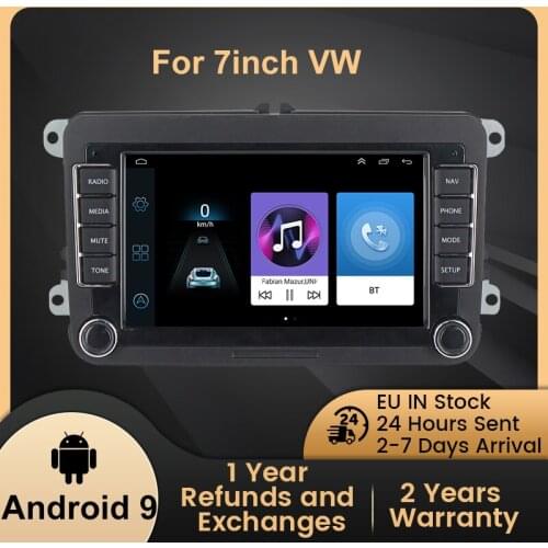 7'' 2Din Android 10 Car Radio Gps Navigation For Volkswagen For Vw For Skoda Golf Polo Tigan Passat Jetta Carplay DSP WIFI
