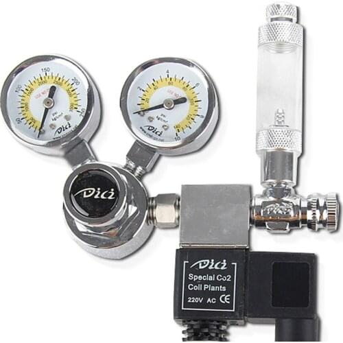 DIY Aquarium CO2 Regulator with Check Valve Bubble Counter Magnetic Solenoid Valve Aquarium CO2 Pressure-reducing Valve