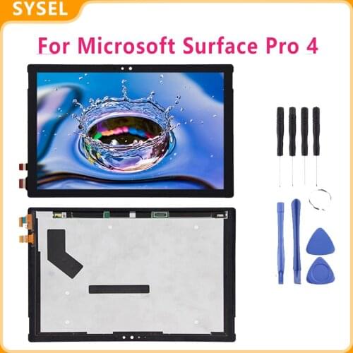 For Microsoft Surface Pro 4 Pro4 1724 LTN123YL01-001 LCD Display Screen Digitizer Touch Panel Glass Assembly + Tools