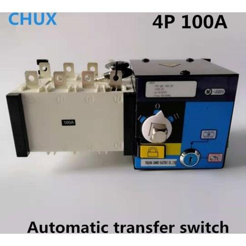 Dual Power Automatic Transfer Switch 4P 3P 100A 3 Phases PC Grade 380v Circuit Breaker Isolation type ATS