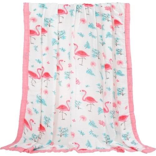 2 Layer Bamboo Cotton Blanket Newborn Swaddle Bedding Sheet 70% Bamboo 30% Cotton Swaddle Child Dream Blanket 120X120cm